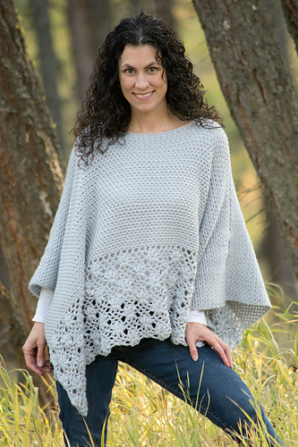 Ravelry: Frost Petals Poncho pattern by Kirsten Holloway