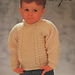 Polo neck sweater: moss & cable pattern 