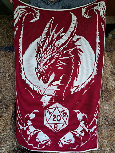 Draconic Dice | Drageskeid Overlay Mosaic Blanket - Kate Gerrits