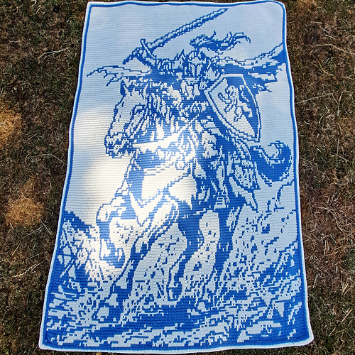 Noble Knight | Medieval Fantasy Crochet Blanket