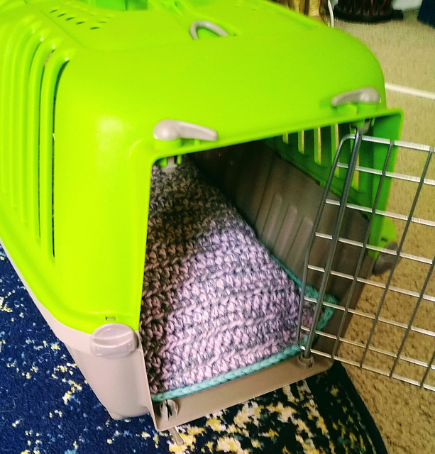 Ravelry Cat Carrier Cushion pattern by A. Latham