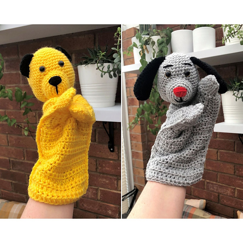 Ravelry Sooty and Sweep Hand Puppets pattern by Teenie Crochets