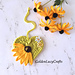 Black-eyed Susan Heart Ornament pattern 
