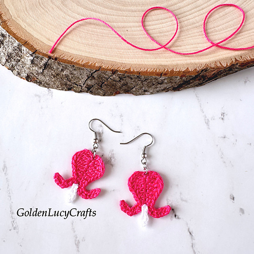 Bleeding Heart Flower Earrings