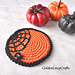 Halloween Coaster with Spider Web pattern