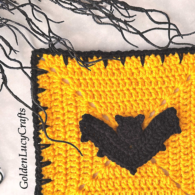Bat Square Blanket Block