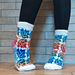 Listeczkowe skarpetki pattern