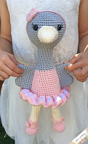 85 Free Patterns For Crochet Birds 20 Ballerina Ostrich Amigurumi Free Crochet Pattern
