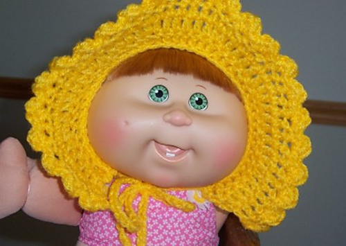 Cabbage Patch Kid Crocheted Bonnet photo 1