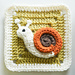 Snail Granny Square pattern 