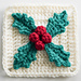 Holly Leaf Granny Square pattern 