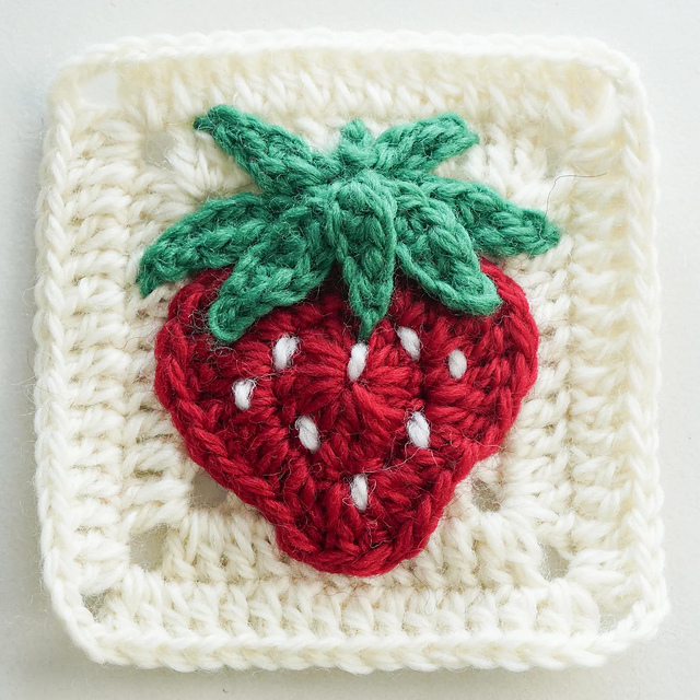 Strawberry Granny Square