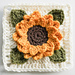 Double Layer Sunflower Granny Square pattern 
