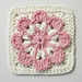 Camellia Flower Granny Square pattern 