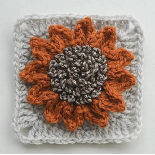 Sunflower Granny Square – Pattern 1