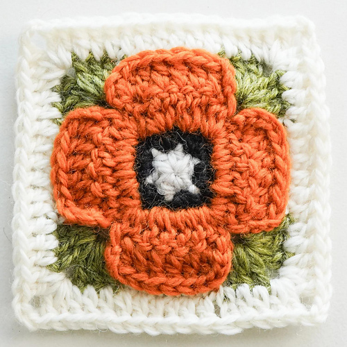 Poppy Granny Square