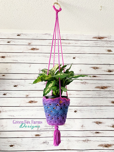 Ravelry: Sweet Stripes Plant Cozy pattern by Lisa M Fox