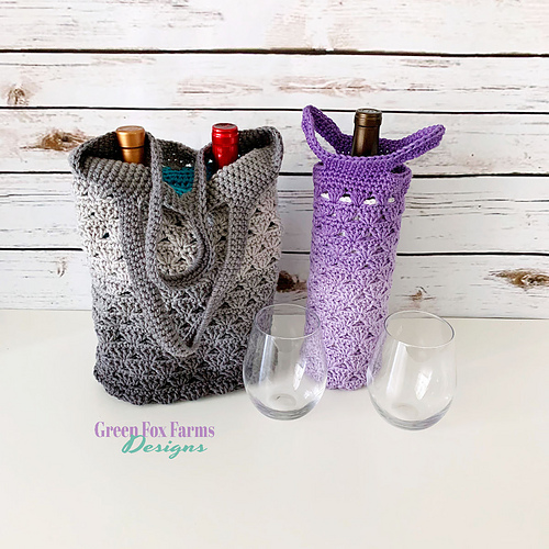 Ravelry: Sweet Stripes Wine Tote Bag pattern by Lisa M Fox
