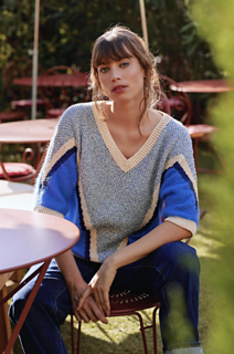 Pull Anny Blatt sans manches graphique Esther