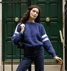 Pull sport couture raglan intarsia