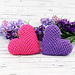Crochet heart, 2 sizes pattern