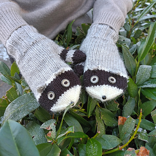 Bandit Raccoon Mittens