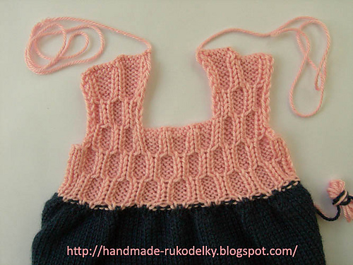 Baby Girl Dark Blue and Pink Dress photo 3