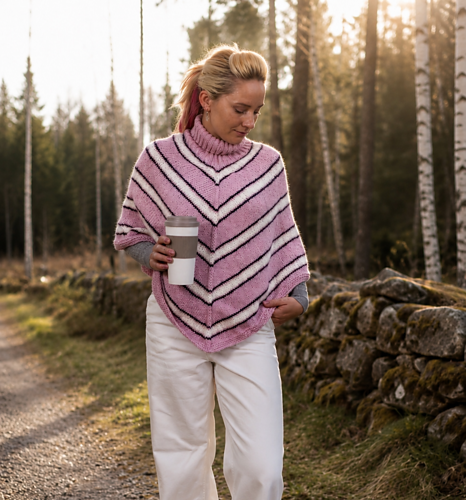 Rosengryning poncho