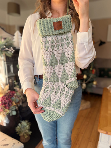 Ravelry: Twinkling Trees Stocking pattern by Hannah Cross