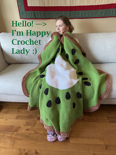 Kiwi Sirkelpledd - HappyCrochetLady by Rachel Paul