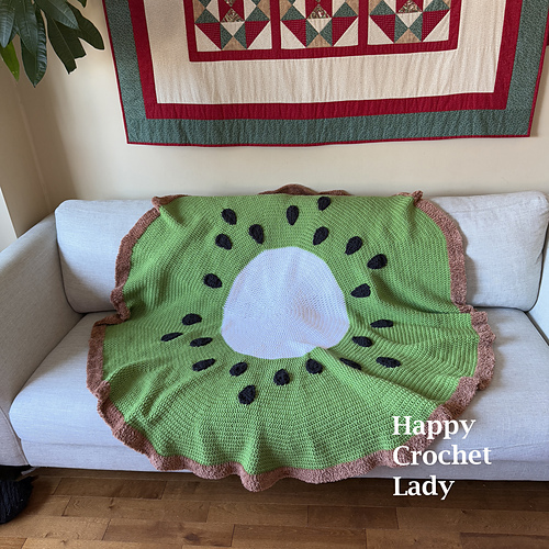Kiwi Sirkelpledd - HappyCrochetLady by Rachel Paul