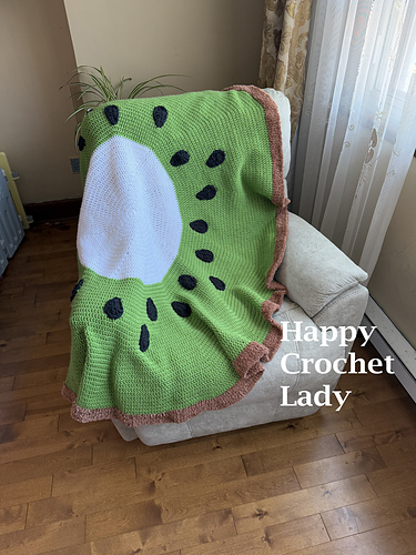 Kiwi Sirkelpledd - HappyCrochetLady by Rachel Paul