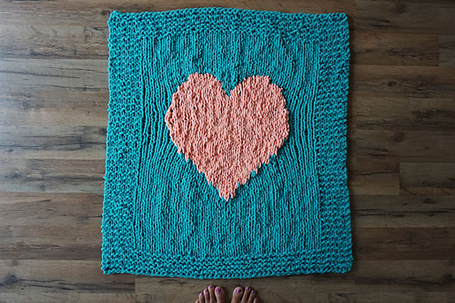 Ravelry: Pixelated Heart Blanket pattern by Hayley Rigali