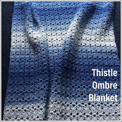 Ravelry Thistle Ombre Throw Blanket pattern by Heather Gibbs