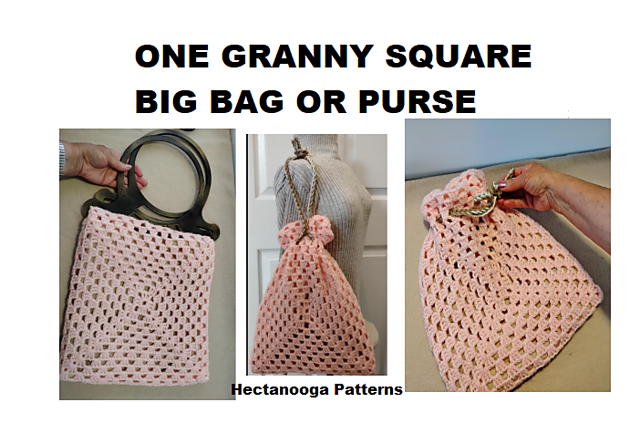 3070 - ONE GRANNY square bag