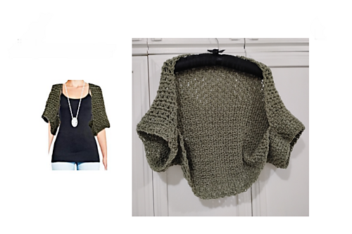 3087 - Linen Stitch Shrug