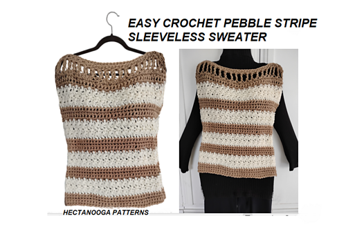 Pebble stripe sleeveless top