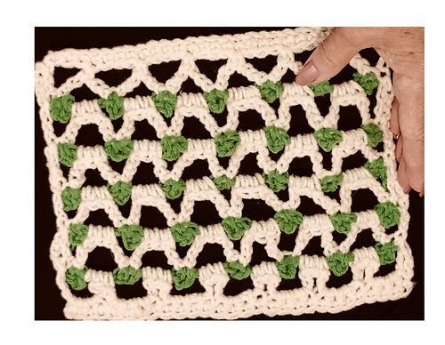 Picot Trellis Stitch (Lattice Stitch)