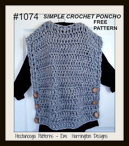 1074-SIMPLE WRAP PONCHO photo 3