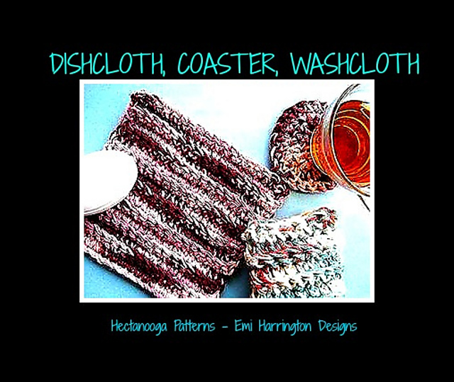 CROCHET DISHCLOTH, COASTER & PLACEMAT