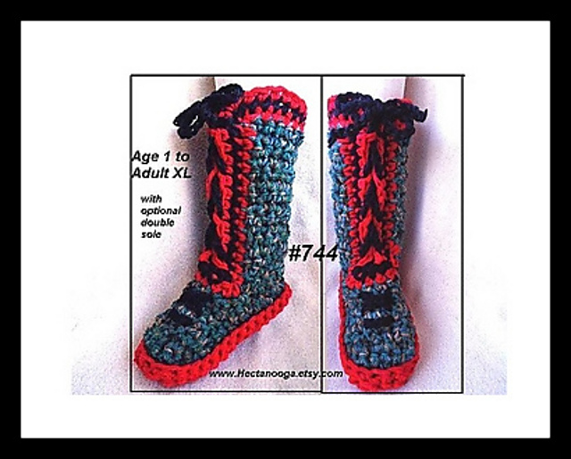 744 RED SOLE Chunky Tall Slippers