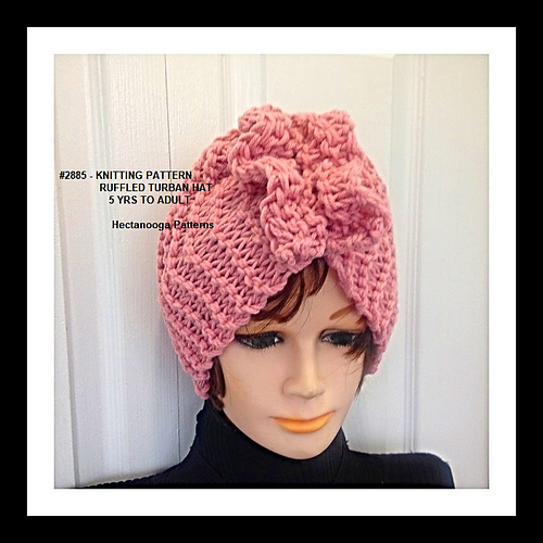 Ravelry: 2885 - RUFFLED Turban Hat pattern by Emi Harrington