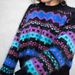 Purple rain sweater pattern 