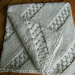 Diagonal Eyelet Baby Blanket pattern 