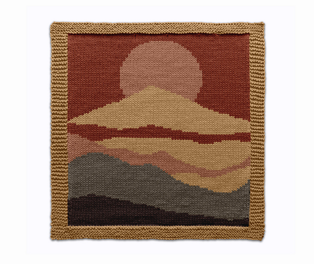 Sun Landscape Knit Square