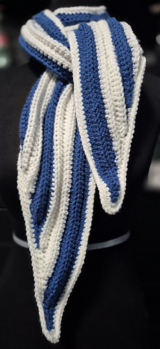 Premier Yarns Just Yarn Worsted in Classic Blue & Cream