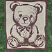 Tommy the Teddy - Overlay Mosaic Baby Blanket pattern 