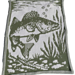 Walleye Cabin Throw - Overlay Mosaic Blanket pattern