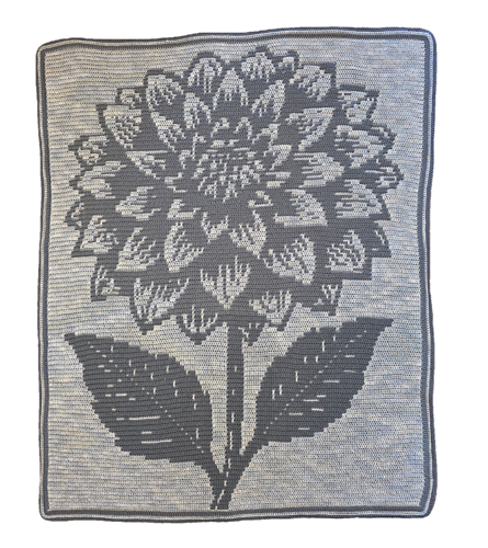Blooming Dahlia - Overlay Mosaic Crochet Blanket