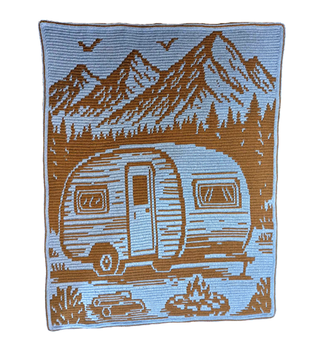 Campfire in the Evergreens - Overlay Mosaic